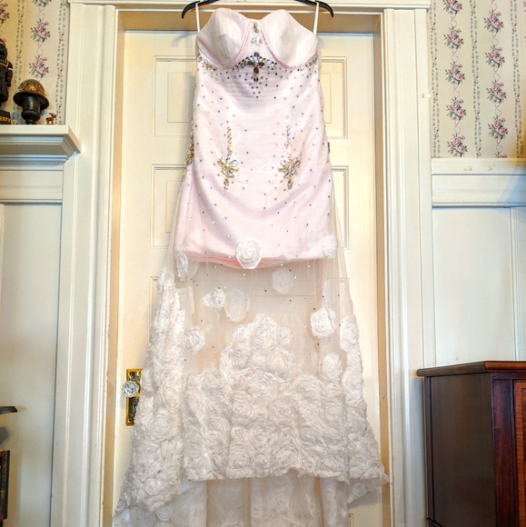 Corset Sheer Dress PROM PAGEANT - Picture 4 of 8